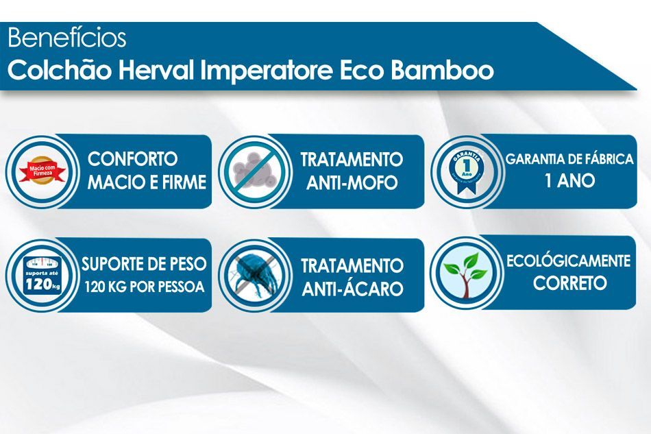 Conjunto Box - Colchão Herval Molas Ensacadas MasterPocket Imperatore Eco Bamboo + Cama Box Nobuck Cinza