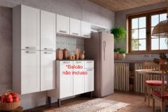 Cozinha Compacta Dona Maria 3 Peças (1 Armário + 1 Paneleiro + 1 Complemento) CPT101 - Bertolini - Cor Branco