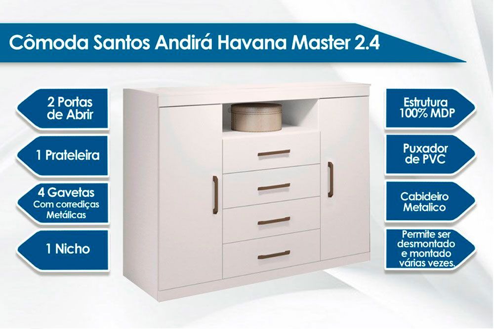 Quarto Casal Santos Andirá Havana Master QC86