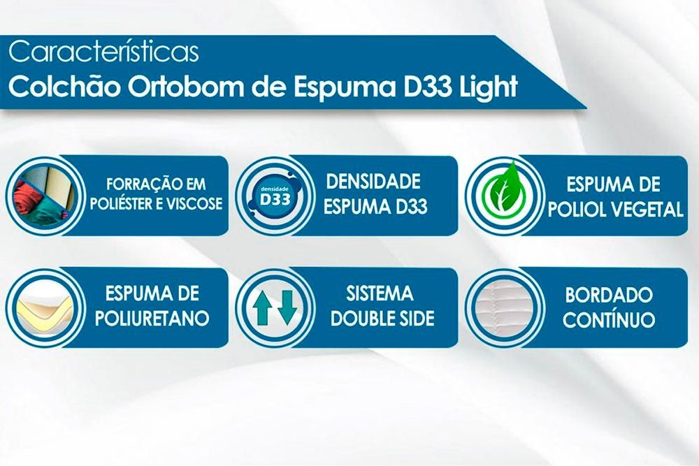 Cama Box: Colchão Espuma D33 Ortobom Light Saúde + Base CRC Suede Brown