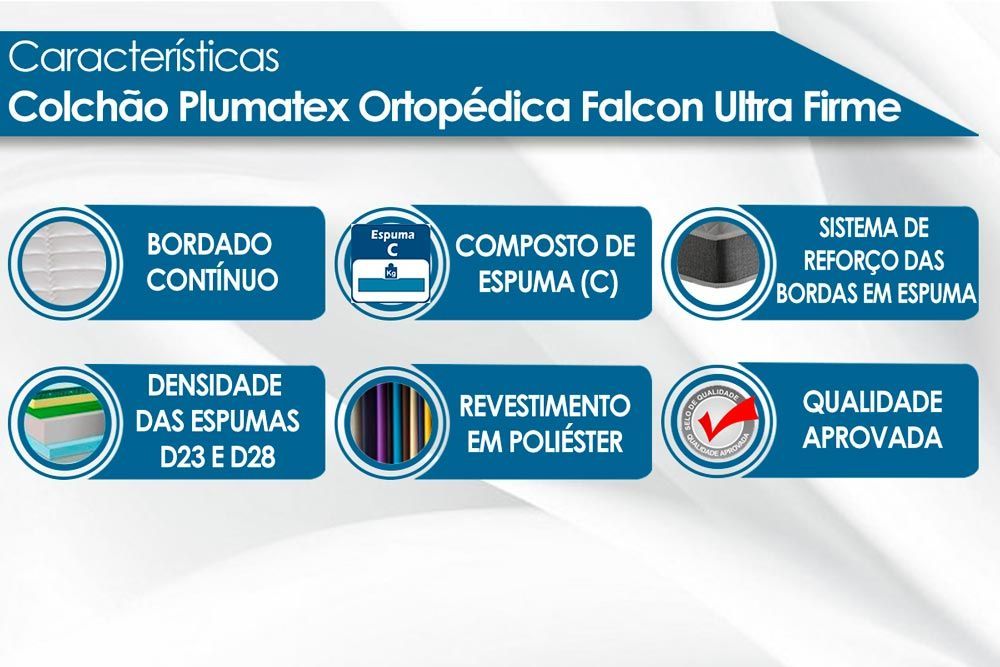 Colchão Plumatex Ortopédico Falcon Ultra Firme+Cama Baú