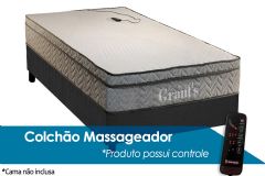 Colchão c/Vibro Massagem  D45 / EP Grants Euro Pillow - Paropas - Colchão Solteiro - 0,88x1,88x0,25 - Sem Cama Box