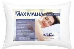 Travesseiro Fibras Siliconadas Max Malha p/Fronha 50x70 - Ortobom - Travesseiro Fibras Siliconizadas